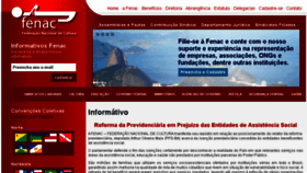 What Fenac.org.br website looked like in 2017 (6 years ago)