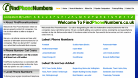 What Findphonenumbers.co.uk website looked like in 2017 (6 years ago)