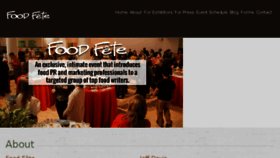 What Foodfete.com website looked like in 2017 (6 years ago)