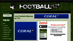 What Footballonthetv.co.uk website looked like in 2017 (6 years ago)