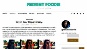 What Ferventfoodie.com website looked like in 2017 (6 years ago)