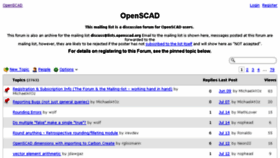 What Forum.openscad.org website looked like in 2017 (6 years ago)