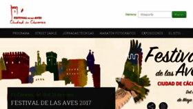 What Festivaldelasavescaceres.com website looked like in 2017 (6 years ago)