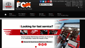 What Foxtoyotaofelpaso.com website looked like in 2017 (6 years ago)