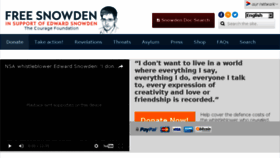 What Freesnowden.is website looked like in 2017 (6 years ago)