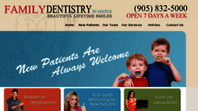 What Familydentistryinmaple.com website looked like in 2017 (7 years ago)