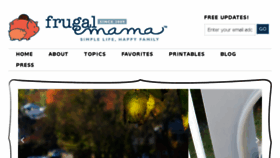 What Frugal-mama.com website looked like in 2017 (6 years ago)