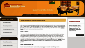 What Futurehomeonline.com website looked like in 2011 (12 years ago)