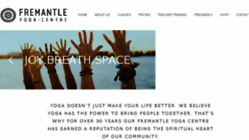 What Fremantleyoga.com website looked like in 2017 (6 years ago)