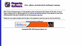 What Fingertipsoft.com website looked like in 2017 (6 years ago)