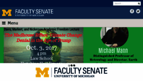 What Facultysenate.umich.edu website looked like in 2017 (6 years ago)