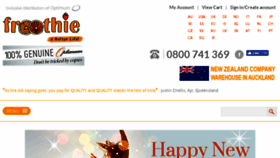 What Froothie.co.nz website looked like in 2017 (6 years ago)