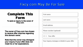 What Fixcy.com website looked like in 2017 (6 years ago)
