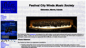 What Festivalcitywinds.ca website looked like in 2017 (8 years ago)