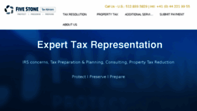 What Fivestonetax.com website looked like in 2017 (6 years ago)