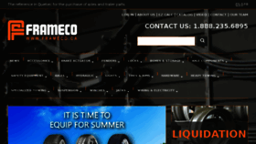 What Frameco.ca website looked like in 2017 (7 years ago)