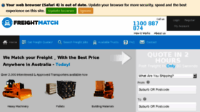 What Freightmatch.com.au website looked like in 2017 (6 years ago)