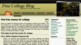 What Freecollegeblog.com website looked like in 2017 (6 years ago)