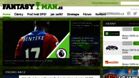 What Fantasyman.cz website looked like in 2017 (6 years ago)