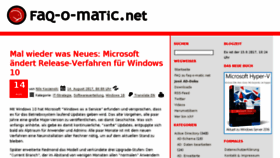What Faq-o-matic.net website looked like in 2017 (6 years ago)
