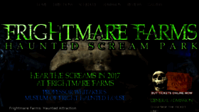 What Frightmarefarms.net website looked like in 2017 (6 years ago)
