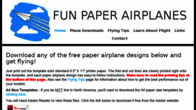 What Funpaperairplanes.com website looked like in 2017 (6 years ago)