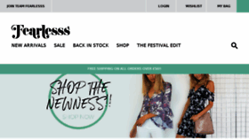 What Fearlesss.co.uk website looked like in 2017 (6 years ago)