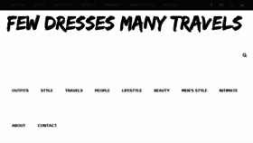 What Fewdressesmanytravels.com website looked like in 2017 (6 years ago)