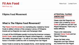 What Filamfood.org website looked like in 2017 (6 years ago)