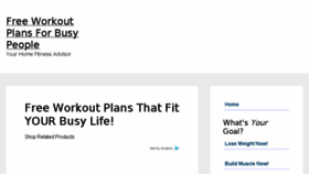 What Free-workout-plans-for-busy-people.com website looked like in 2017 (6 years ago)