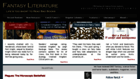 What Fantasyliterature.com website looked like in 2017 (6 years ago)