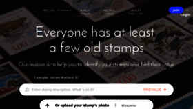 What Findyourstampsvalue.com website looked like in 2017 (6 years ago)