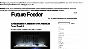 What Futurefeeder.com website looked like in 2017 (6 years ago)