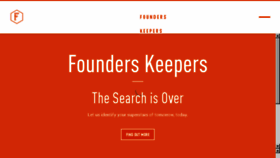 What Founderskeepers.co website looked like in 2017 (6 years ago)