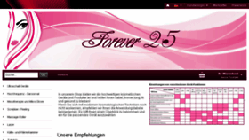 What Forever25.de website looked like in 2017 (6 years ago)