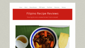 What Filipinorecipereviews.com website looked like in 2017 (6 years ago)
