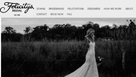 What Felicitysbridal.co.nz website looked like in 2017 (6 years ago)