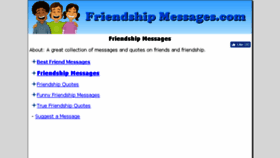 What Friendshipmessages.com website looked like in 2017 (6 years ago)