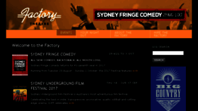 What Factorytheatre.com.au website looked like in 2017 (6 years ago)