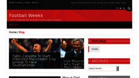 What Footballweeks.com website looked like in 2017 (6 years ago)