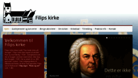 What Filipskirke.dk website looked like in 2017 (8 years ago)