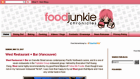 What Foodjunkiechronicles.net website looked like in 2017 (6 years ago)