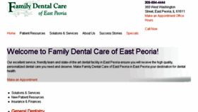 What Familydentalcareeastpeoria.com website looked like in 2017 (6 years ago)
