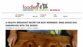 What Foodlets.com website looked like in 2017 (6 years ago)