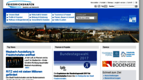 What Friedrichshafen.de website looked like in 2017 (6 years ago)