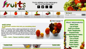 What Fruitsinfo.com website looked like in 2017 (6 years ago)