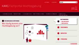 What Fachportal-hochbegabung.de website looked like in 2017 (6 years ago)