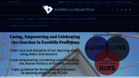 What Foothillspresbytery.org website looked like in 2017 (6 years ago)
