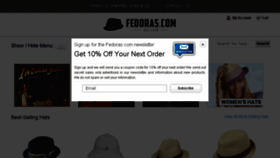 What Fedoras.com website looked like in 2017 (6 years ago)