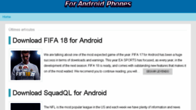 What Forandroidphones.com website looked like in 2017 (6 years ago)